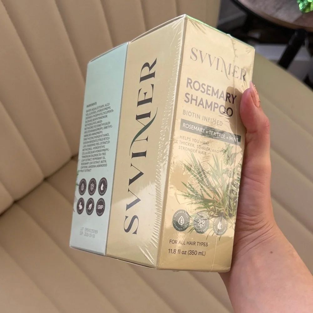 SVVIMER Rosemary Shampoo Conditioner - Pale Yellow & Mint Green Pack